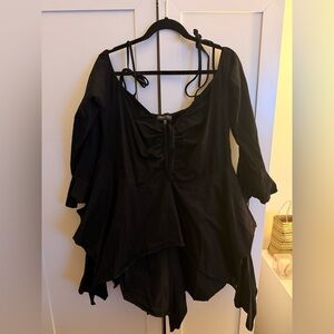 Current Mood Black Flowy Blouse
